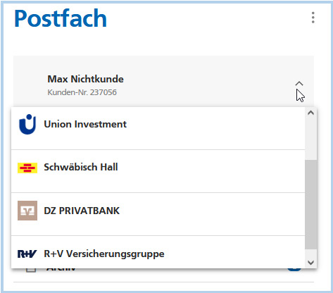 Verbundpostfach anzeigen Verbundpostfach anzeigen